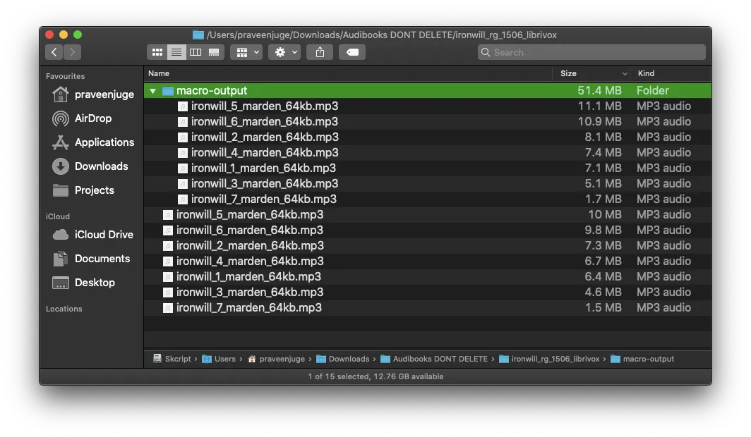 "Converted audiobooks"